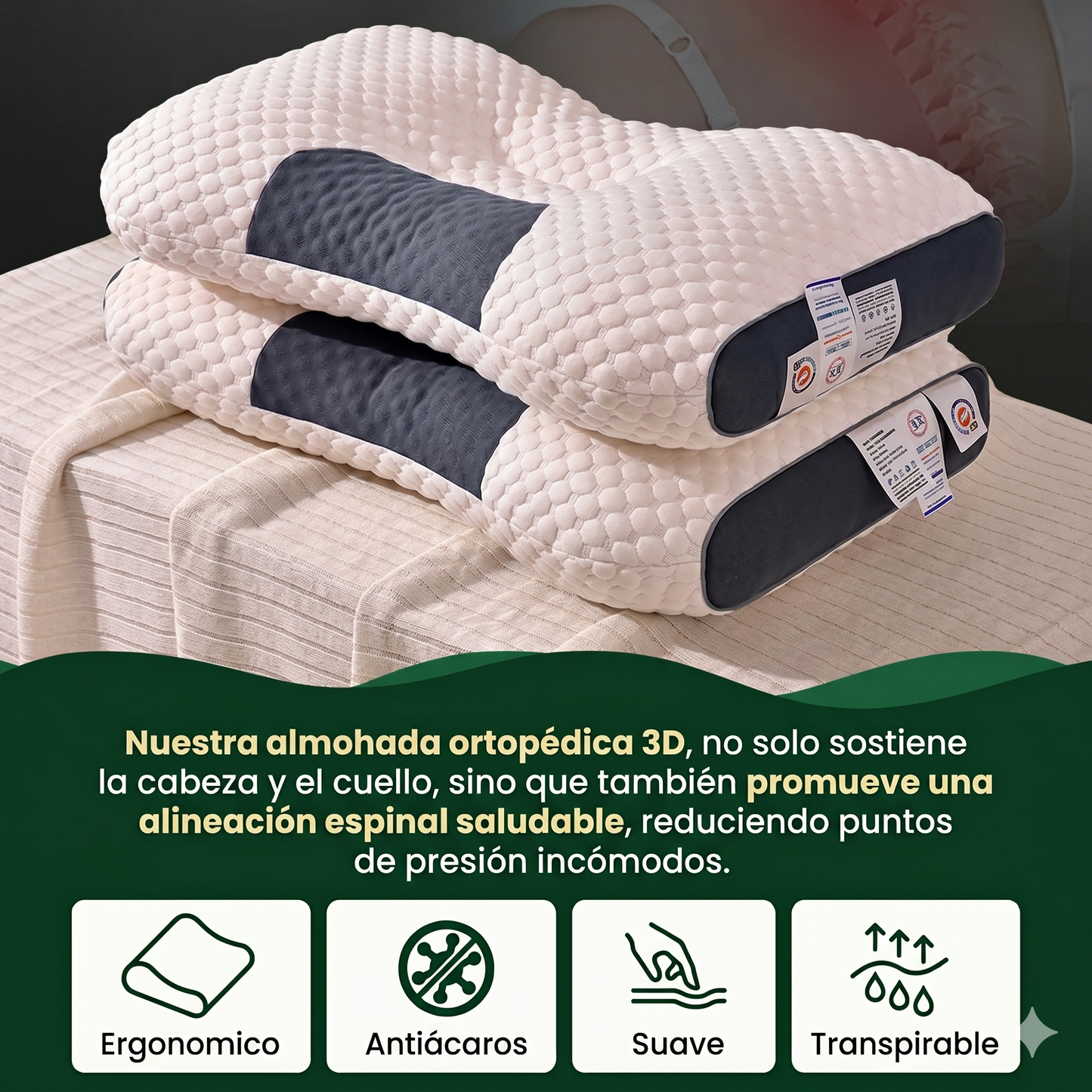 CerviPillow Anatomic — Almohada Ergonómica Cervical